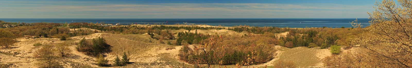 muskegon state park panoramic from the second overlook